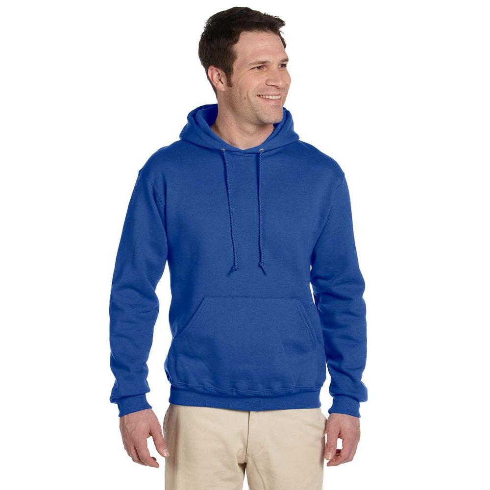 Jerzees Adult 9.5 oz., Super Sweats NuBlend Fleece Pullover Hood - 4997 - Royal